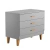 Calicosy Commodes Et Cabinets Commode 3 Tiroirs L100 X H86.5 Cm - Gris 2 Calicosy Commodes Et Cabinets Commode 3 Tiroirs L100 X H86.5 Cm - Gris -Coffres et malles Soldes commode 3 tiroirs l100 x h86 5 cm gris