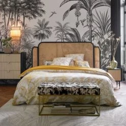 Maisons Du Monde Commodes Et Cabinets Commode 3 Tiroirs Noire, Beige Et Dorée -Coffres et malles Soldes commode 3 tiroirs noire beige et doree 1000 6 38 220003 4