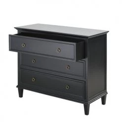 Maisons Du Monde Commodes Et Cabinets Commode 3 Tiroirs Noire L100 -Coffres et malles Soldes commode 3 tiroirs noire l100 1000 4 35 187446 3