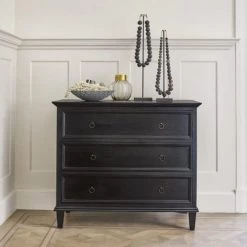 Maisons Du Monde Commodes Et Cabinets Commode 3 Tiroirs Noire L100 -Coffres et malles Soldes commode 3 tiroirs noire l100 1000 4 35 187446 5