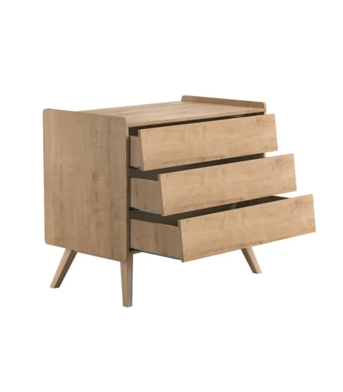 Calicosy Commodes Et Cabinets Commode 3 Tiroirs Pieds En Chêne L100 Cm 6 Calicosy Commodes Et Cabinets Commode 3 Tiroirs Pieds En Chêne L100 Cm – Image 4