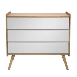 Calicosy Commodes Et Cabinets Commode 3 Tiroirs Pieds En Chêne L100 Cm