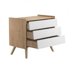 Calicosy Commodes Et Cabinets Commode 3 Tiroirs Pieds En Chêne L100 Cm -Coffres et malles Soldes commode 3 tiroirs pieds en chene l100 cm 9