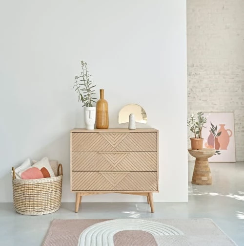 Maisons Du Monde Commodes Et Cabinets Commode 3 Tiroirs Sculptée 6 Maisons Du Monde Commodes Et Cabinets Commode 3 Tiroirs Sculptée – Image 4