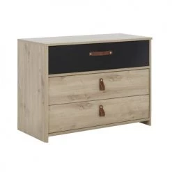 Calicosy Commodes Et Cabinets Commode 3 Tiroirs Style Industriel - Marron 8 Calicosy Commodes Et Cabinets Commode 3 Tiroirs Style Industriel - Marron -Coffres et malles Soldes commode 3 tiroirs style industriel marron 2