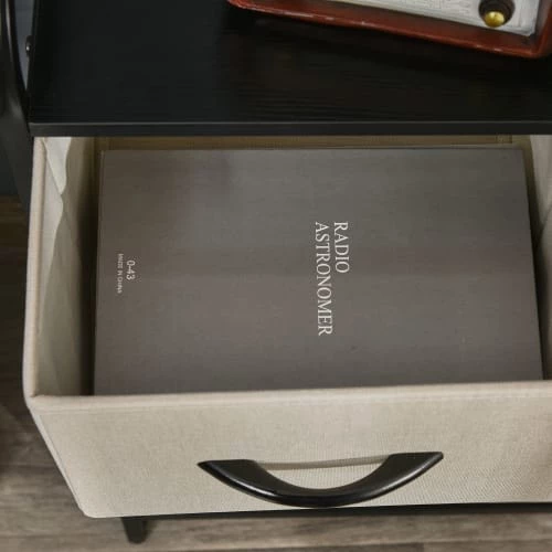 Homcom Commodes Et Cabinets Commode 4 Tiroir Tissu Gris Beige écru Châssis Métal Noir 6 Homcom Commodes Et Cabinets Commode 4 Tiroir Tissu Gris Beige écru Châssis Métal Noir – Image 4