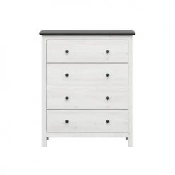 Brw Commodes Et Cabinets Commode 4 Tiroirs Blanc Et Naturel Foncé 7 Brw Commodes Et Cabinets Commode 4 Tiroirs Blanc Et Naturel Foncé -Coffres et malles Soldes commode 4 tiroirs blanc et naturel fonce 2