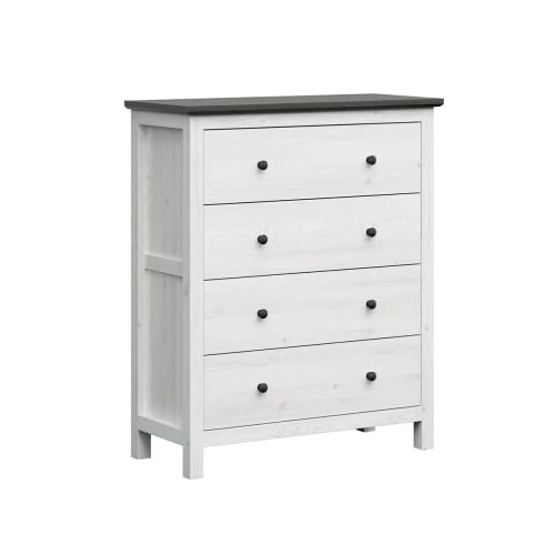 Brw Commodes Et Cabinets Commode 4 Tiroirs Blanc Et Naturel Foncé 3 Brw Commodes Et Cabinets Commode 4 Tiroirs Blanc Et Naturel Foncé