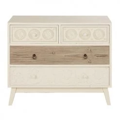 Maisons Du Monde Commodes Et Cabinets Commode 4 Tiroirs Blanche Effet Vieilli