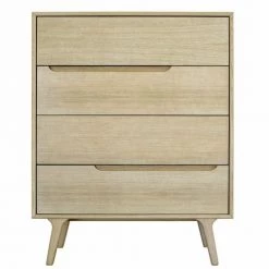 ID Kids Commodes Et Cabinets Commode 4 Tiroirs Bois Massif Bois