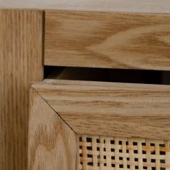 Altobuy Commodes Et Cabinets Commode 4 Tiroirs Bois Massif Et Façades Rotin -Coffres et malles Soldes commode 4 tiroirs bois massif et facades rotin 3