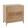 Meubles & Design Commodes Et Cabinets Commode 4 Tiroirs Design En Bois Et Rotin Naturel