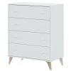 Dmora Commodes Et Cabinets Commode 4 Tiroirs Effet Bois Blanc 1 Dmora Commodes Et Cabinets Commode 4 Tiroirs Effet Bois Blanc -Coffres et malles Soldes commode 4 tiroirs effet bois blanc