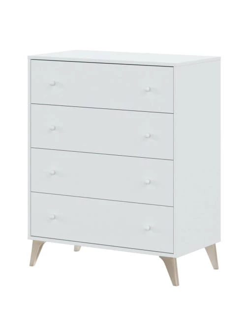 Dmora Commodes Et Cabinets Commode 4 Tiroirs Effet Bois Blanc 3 Dmora Commodes Et Cabinets Commode 4 Tiroirs Effet Bois Blanc