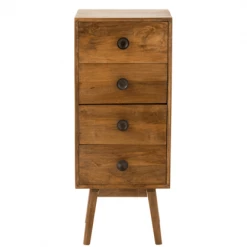 Meubles & Design Commodes Et Cabinets Commode 4 Tiroirs En Bois De Manguier -Coffres et malles Soldes commode 4 tiroirs en bois de manguier 2