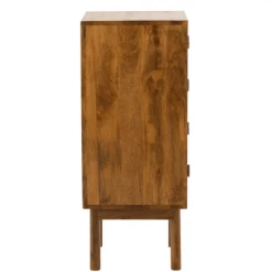 Meubles & Design Commodes Et Cabinets Commode 4 Tiroirs En Bois De Manguier -Coffres et malles Soldes commode 4 tiroirs en bois de manguier 3