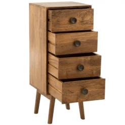 Meubles & Design Commodes Et Cabinets Commode 4 Tiroirs En Bois De Manguier -Coffres et malles Soldes commode 4 tiroirs en bois de manguier 5
