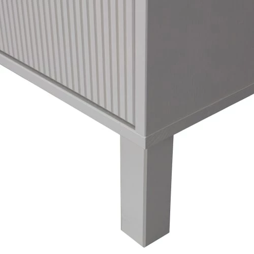 Woood Commodes Et Cabinets Commode 4 Tiroirs En Bois L94cm Gris Clair 8 Woood Commodes Et Cabinets Commode 4 Tiroirs En Bois L94cm Gris Clair – Image 6