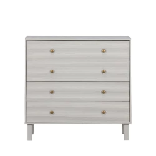 Woood Commodes Et Cabinets Commode 4 Tiroirs En Bois L94cm Gris Clair 3 Woood Commodes Et Cabinets Commode 4 Tiroirs En Bois L94cm Gris Clair