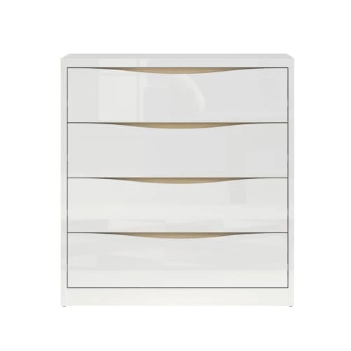 Brw Commodes Et Cabinets Commode 4 Tiroirs Et 1 Tiroir à Bijoux Salome Blanc 4 Brw Commodes Et Cabinets Commode 4 Tiroirs Et 1 Tiroir à Bijoux Salome Blanc – Image 2