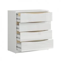 Brw Commodes Et Cabinets Commode 4 Tiroirs Et 1 Tiroir à Bijoux Salome Blanc 7 Brw Commodes Et Cabinets Commode 4 Tiroirs Et 1 Tiroir à Bijoux Salome Blanc -Coffres et malles Soldes commode 4 tiroirs et 1 tiroir a bijoux salome blanc 2