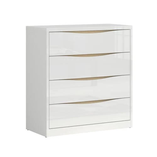 Brw Commodes Et Cabinets Commode 4 Tiroirs Et 1 Tiroir à Bijoux Salome Blanc 3 Brw Commodes Et Cabinets Commode 4 Tiroirs Et 1 Tiroir à Bijoux Salome Blanc