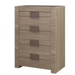 Calicosy Commodes Et Cabinets Commode 4 Tiroirs H117cm - Marron -Coffres et malles Soldes commode 4 tiroirs h117cm marron 2