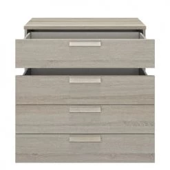 Calicosy Commodes Et Cabinets Commode 4 Tiroirs H81cm - Gris -Coffres et malles Soldes commode 4 tiroirs h81cm gris 2