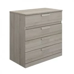 Calicosy Commodes Et Cabinets Commode 4 Tiroirs H81cm - Gris -Coffres et malles Soldes commode 4 tiroirs h81cm gris 4