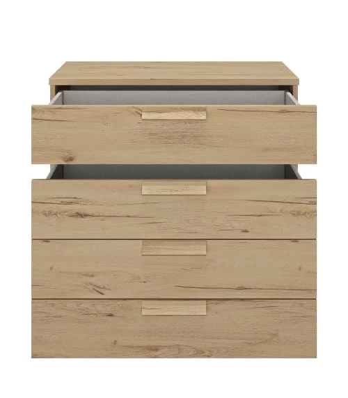 Calicosy Commodes Et Cabinets Commode 4 Tiroirs H81cm - Marron Clair 6 Calicosy Commodes Et Cabinets Commode 4 Tiroirs H81cm - Marron Clair – Image 4