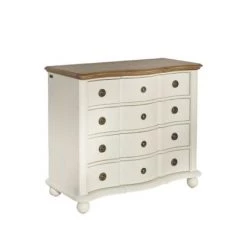 Robin Des Bois Commodes Et Cabinets Commode 4 Tiroirs Plateau ChĂȘne Blanche