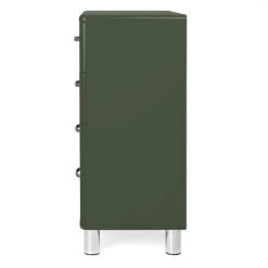 Meubles & Design Commodes Et Cabinets Commode 4 Tiroirs Style Rétro Vert Foncé -Coffres et malles Soldes commode 4 tiroirs style retro vert fonce 2