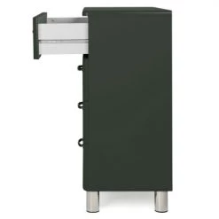 Meubles & Design Commodes Et Cabinets Commode 4 Tiroirs Style Rétro Vert Foncé -Coffres et malles Soldes commode 4 tiroirs style retro vert fonce 5