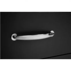 Meubles & Design Commodes Et Cabinets Commode 4 Tiroirs Style Vintage Noir -Coffres et malles Soldes commode 4 tiroirs style vintage noir 3