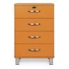 Meubles & Design Commodes Et Cabinets Commode 4 Tiroirs Style Vintage Orange 2 Meubles & Design Commodes Et Cabinets Commode 4 Tiroirs Style Vintage Orange -Coffres et malles Soldes commode 4 tiroirs style vintage orange 4