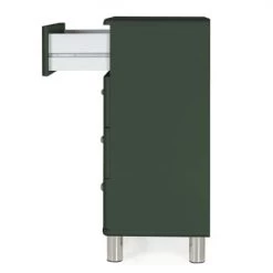 Meubles & Design Commodes Et Cabinets Commode 4 Tiroirs Style Vintage Vert Foncé -Coffres et malles Soldes commode 4 tiroirs style vintage vert fonce 3