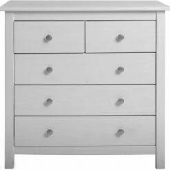 HOMN Commodes Et Cabinets Commode 5 Tiroirs Blanc, 79 Cm Longueur -Coffres et malles Soldes commode 5 tiroirs blanc 79 cm longueur 3
