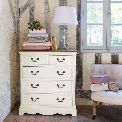 Maisons Du Monde Commodes Et Cabinets Commode 5 Tiroirs Crème 6 Maisons Du Monde Commodes Et Cabinets Commode 5 Tiroirs Crème – Image 4