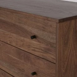 Maisons Du Monde Commodes Et Cabinets Commode 5 Tiroirs En Bois D'acacia Massif Marron Et Métal Noir -Coffres et malles Soldes commode 5 tiroirs en bois d acacia massif marron et metal noir 1000 6 33 220326 3