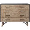 Kare Design Commodes Et Cabinets Commode 5 Tiroirs En Bois Imitation Béton Gris