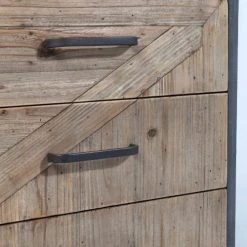 Kare Design Commodes Et Cabinets Commode 5 Tiroirs En Bois Imitation Béton Gris -Coffres et malles Soldes commode 5 tiroirs en bois imitation beton gris 3