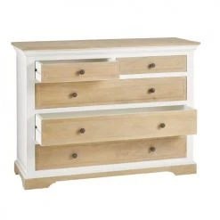 Maisons Du Monde Commodes Et Cabinets Commode 5 Tiroirs En Manguier Massif Blanc -Coffres et malles Soldes commode 5 tiroirs en manguier massif blanc 1000 12 8 175775 3