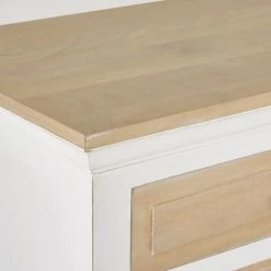 Maisons Du Monde Commodes Et Cabinets Commode 5 Tiroirs En Manguier Massif Blanc -Coffres et malles Soldes commode 5 tiroirs en manguier massif blanc 1000 12 8 175775 4