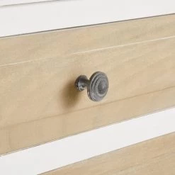 Maisons Du Monde Commodes Et Cabinets Commode 5 Tiroirs En Manguier Massif Blanc -Coffres et malles Soldes commode 5 tiroirs en manguier massif blanc 1000 12 8 175775 5