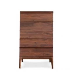 PIB Commodes Et Cabinets Commode 5 Tiroirs En Noyer Marron