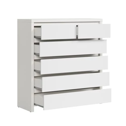 Brw Commodes Et Cabinets Commode 6 Tiroirs Blanche 5 Brw Commodes Et Cabinets Commode 6 Tiroirs Blanche – Image 3