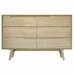 ID Kids Commodes Et Cabinets Commode 6 Tiroirs Bois Massif Bois