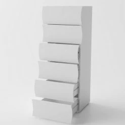 Dmora Commodes Et Cabinets Commode 6 Tiroirs Effet Bois Blanc Brillant 8 Dmora Commodes Et Cabinets Commode 6 Tiroirs Effet Bois Blanc Brillant -Coffres et malles Soldes commode 6 tiroirs effet bois blanc brillant 2