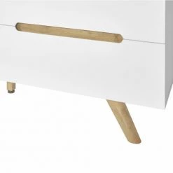 ID Kids Commodes Et Cabinets Commode 6 Tiroirs Effet Bois Blanc Et Bois -Coffres et malles Soldes commode 6 tiroirs effet bois blanc et bois 2