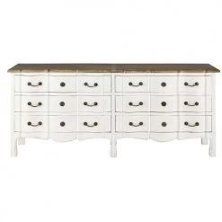 Maisons Du Monde Commodes Et Cabinets Commode 6 Tiroirs En Acacia Et Manguier Blanche